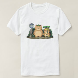 My Neighbour Fat Cat Forest Bus Station T-Shirt