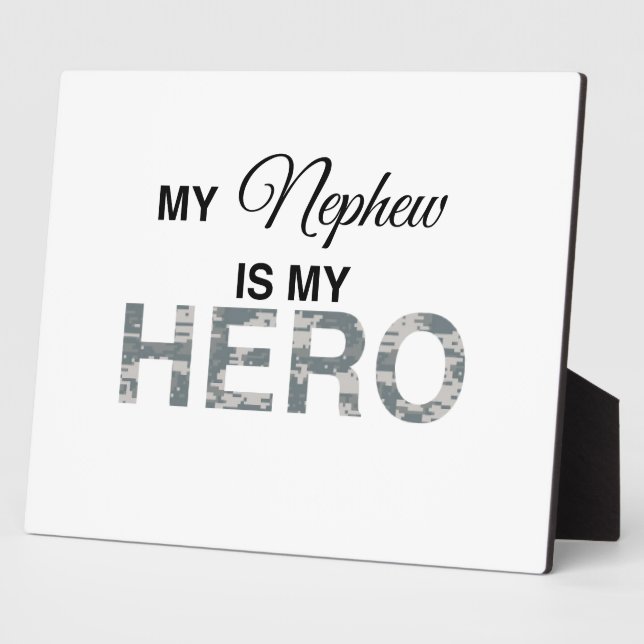 My Nephew is my Hero Digital Camouflage Plaque (Side)