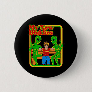 My New Buddies Funny Vintage Child Game 6 Cm Round Badge
