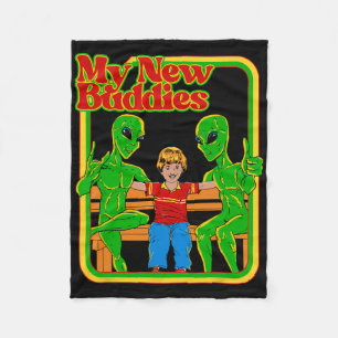 My New Buddies Funny Vintage Child Game Fleece Blanket