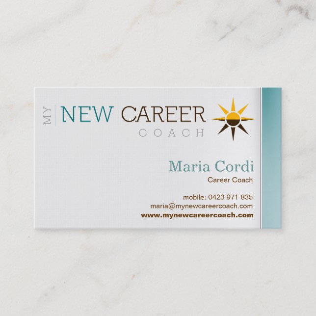 My New Career Coach - Custom Business Card 3 (Front)