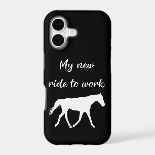 My New Ride To Work by Horse Funny