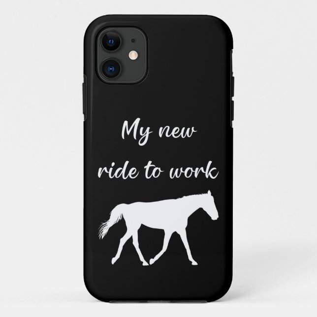 My New Ride To Work by Horse Funny Case-Mate iPhone Case (Back)