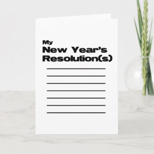 My New Year's Resolution(s) List Holiday Card