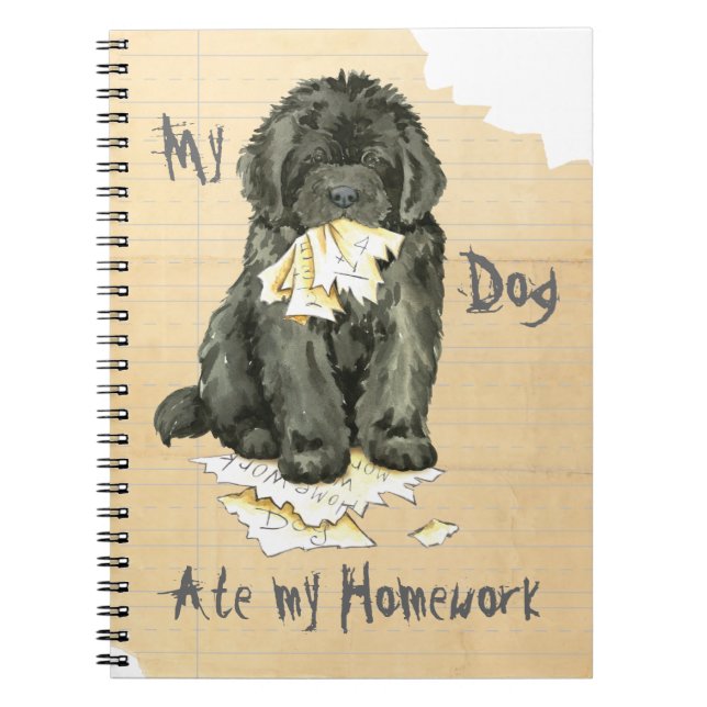 My Newfoundland Ate My Homework Notebook (Front)