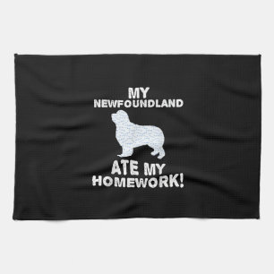My newfoundland ate my homework   School Gift Tea Towel