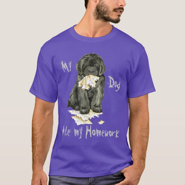 My Newfoundland Ate My Homework T-Shirt (Front)