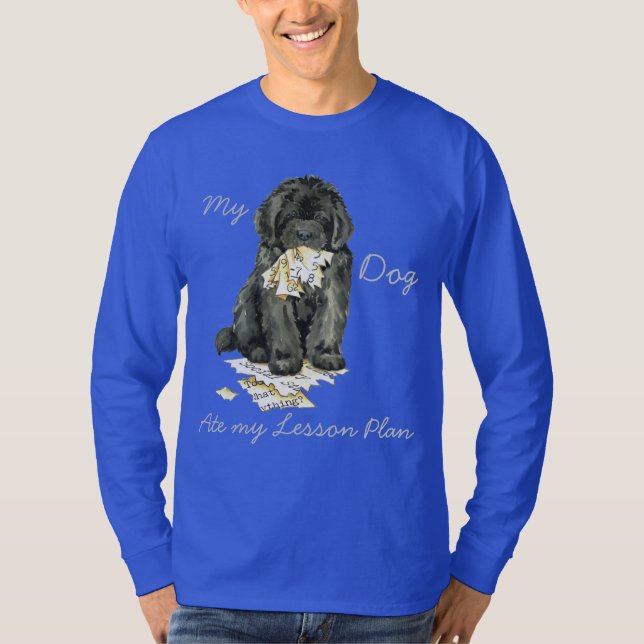 My Newfoundland Ate my Lesson Plan T-Shirt (Front)
