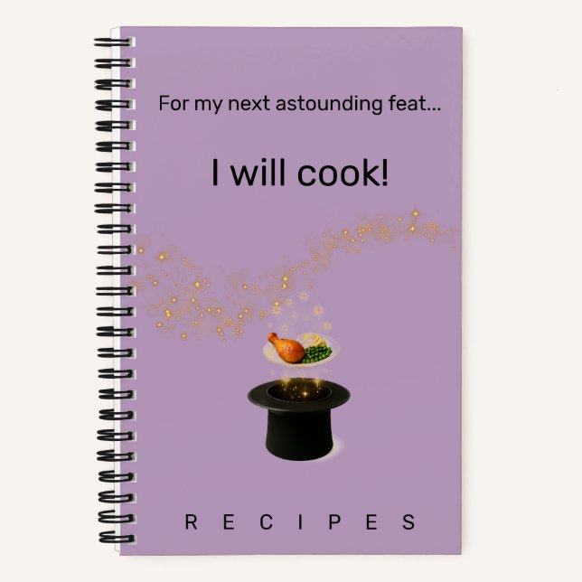My Next Astounding Feat recipe book (Front)