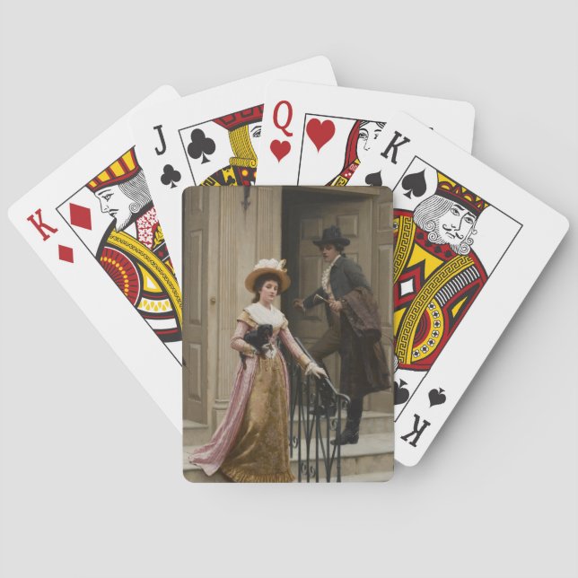 My Next-Door Neighbor (Flirting Couple) (Beauty) Playing Cards (Back)