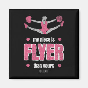 My Niece Is Flyer Cheer Aunt Cheerleader Auntie Sp Magnet