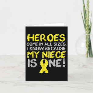 My Niece Is One Childhood Cancer Awareness Support Card