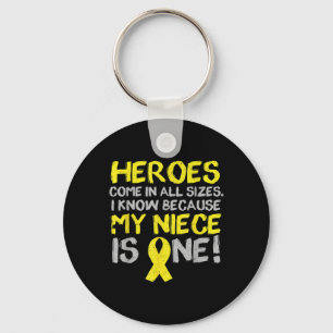My Niece Is One Childhood Cancer Awareness Support Key Ring