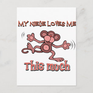 My niece loves me this much postcard