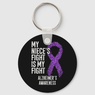 My Niece's Fight Is My Fight Heimer's Awareness Key Ring