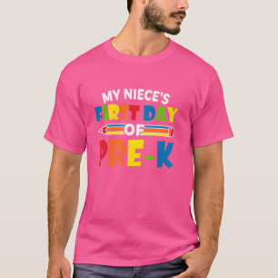 My Niece's First Day Of School Tees Pre-k Womens M
