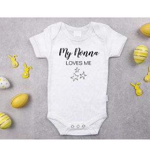 My Nonna Loves Me Customise Grandma Baby Shower Baby Bodysuit