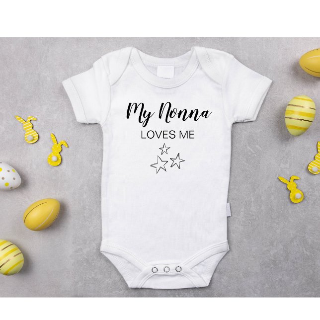 My Nonna Loves Me Customise Grandma Baby Shower Bodysuit (Creator Uploaded)