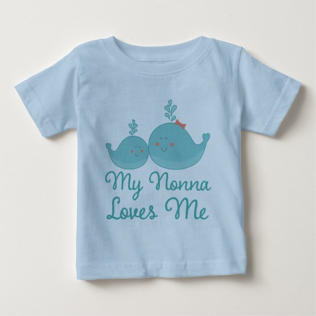 My Nonna Loves Me grandchild gift t-shirt (Front)