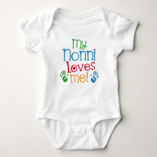My Nonni Loves Me Grandchild Gift Baby Bodysuit