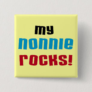 My Nonnie Rocks t-shirts and Gifts 15 Cm Square Badge