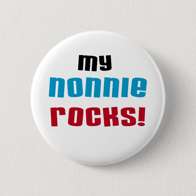 My Nonnie Rocks t-shirts and Gifts 6 Cm Round Badge (Front)