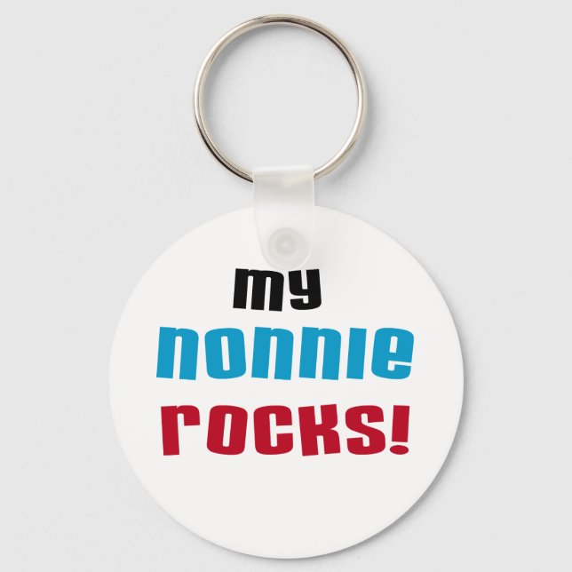 My Nonnie Rocks t-shirts and Gifts Key Ring (Front)