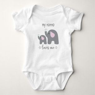 My Nonno Loves Me - Elephant Baby One-Piece Bodysuit