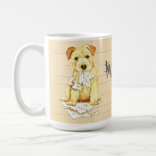 My Norfolk Terrier Ate My Homework Coffee Mug (Left)