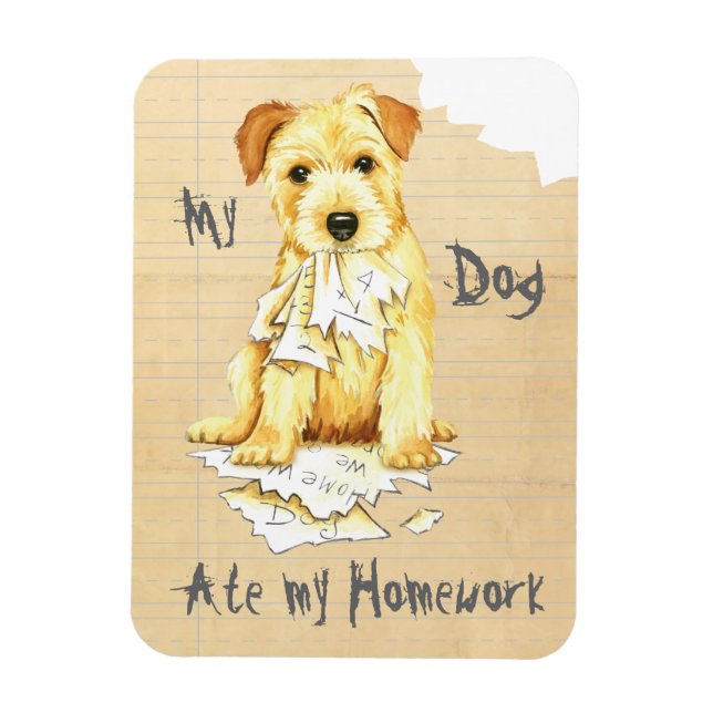 My Norfolk Terrier Ate My Homework Magnet (Vertical)