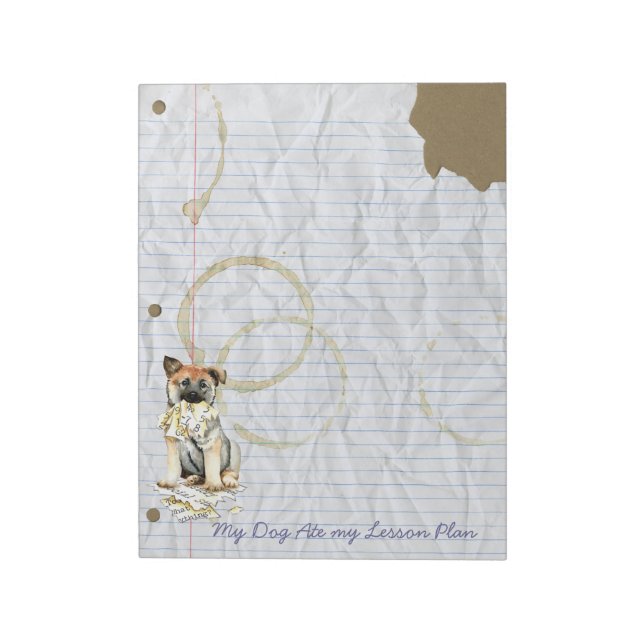 My Norwegian Elkhound Ate My Lesson Plan Notepad (Rotated)