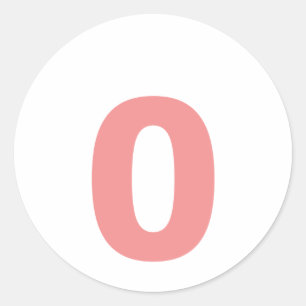 My Number Is 0 Classic Round Sticker
