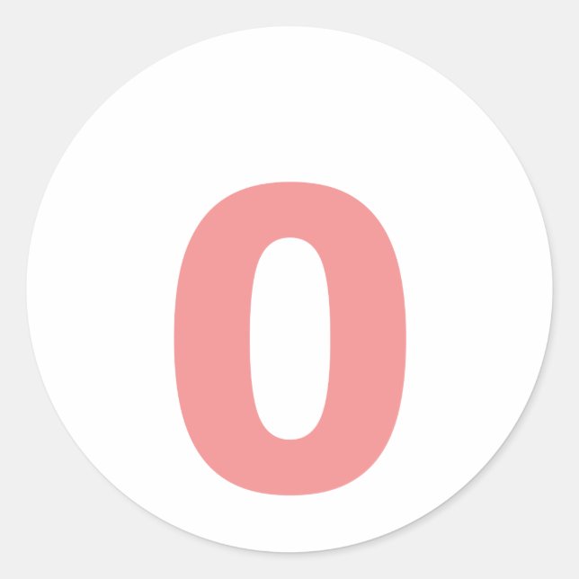 My Number Is 0 Classic Round Sticker (Front)
