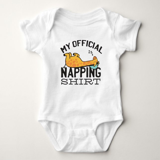 My official napping shirt - Lazy sleeping Giraffe (Front)