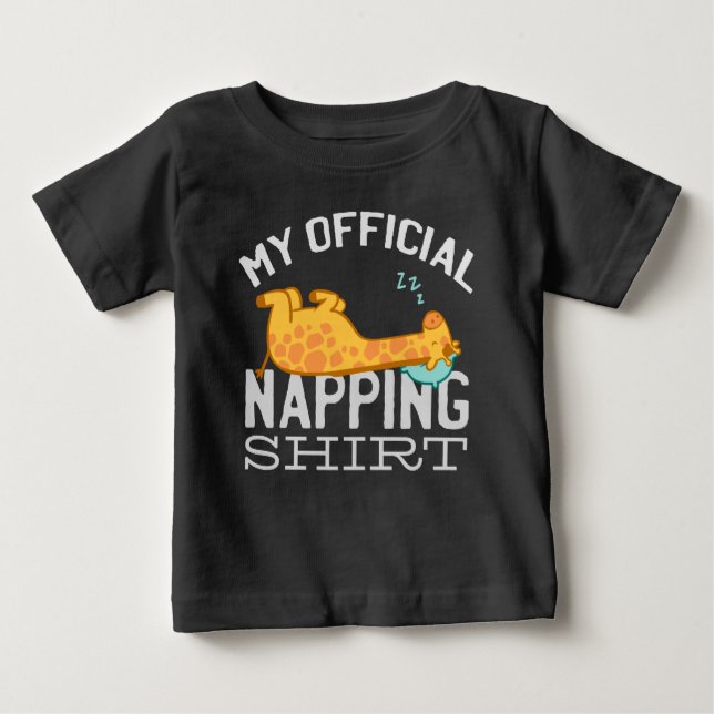 My official napping shirt - Lazy sleeping Giraffe (Front)