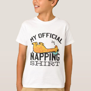 My official napping shirt - Lazy sleeping Giraffe