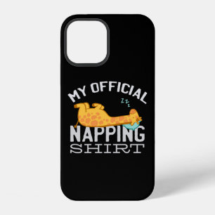 My official napping shirt - Lazy sleeping Giraffe iPhone 12 Case