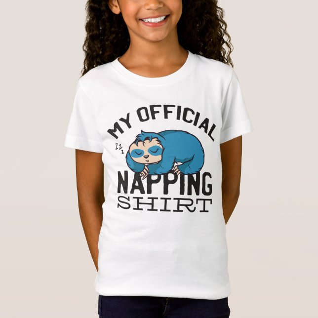My official napping shirt - Lazy sleeping Sloth (Front)