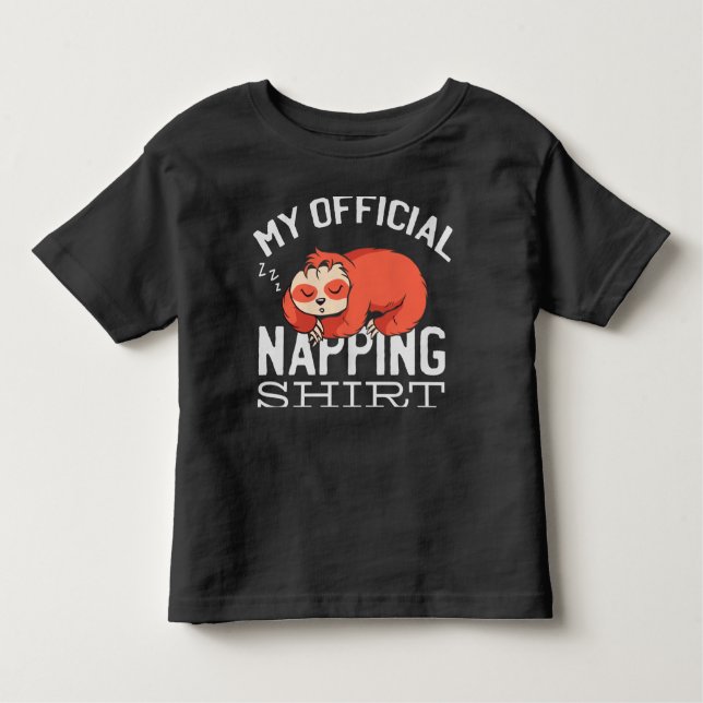 My official napping shirt - Lazy sleeping Sloth (Front)