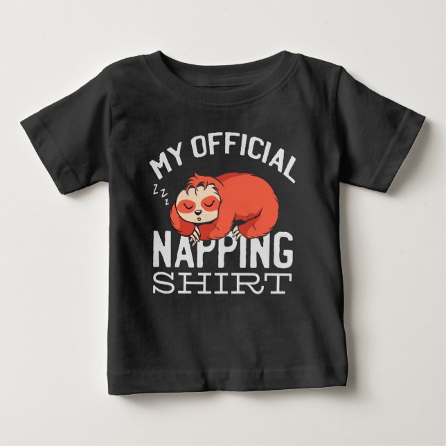 My official napping shirt - Lazy sleeping Sloth (Front)