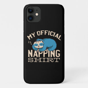 My official napping shirt, Lazy sleeping Sloth Case-Mate iPhone Case