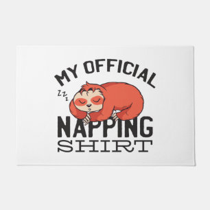 My official napping shirt - Lazy sleeping Sloth Doormat