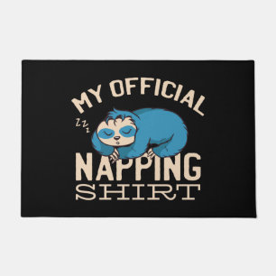 My official napping shirt, Lazy sleeping Sloth Doormat