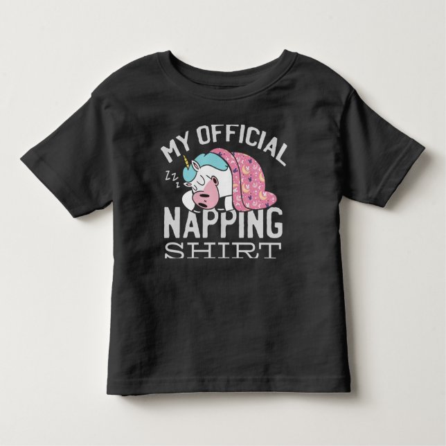 My official napping shirt - Lazy sleeping Unicorn (Front)