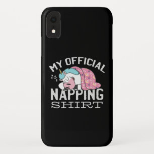 My official napping shirt - Lazy sleeping Unicorn Case-Mate iPhone Case