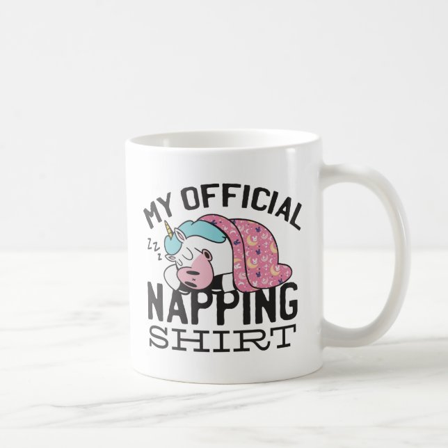 My official napping shirt - Lazy sleeping Unicorn Coffee Mug (Right)