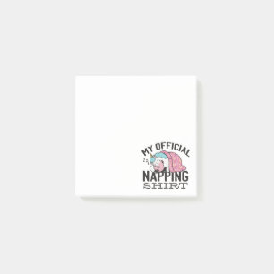 My official napping shirt - Lazy sleeping Unicorn Post-it Notes