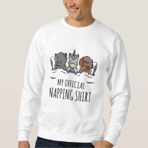 My official napping shirt sleeping Unicorn Dog Cat