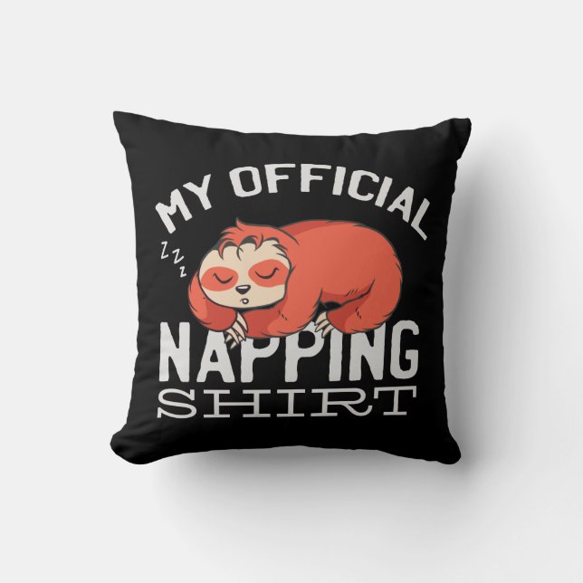 My official napping shirt Sloth Cushion (Front)