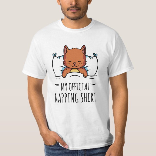 My official napping shirt with sleeping Cat (Front)